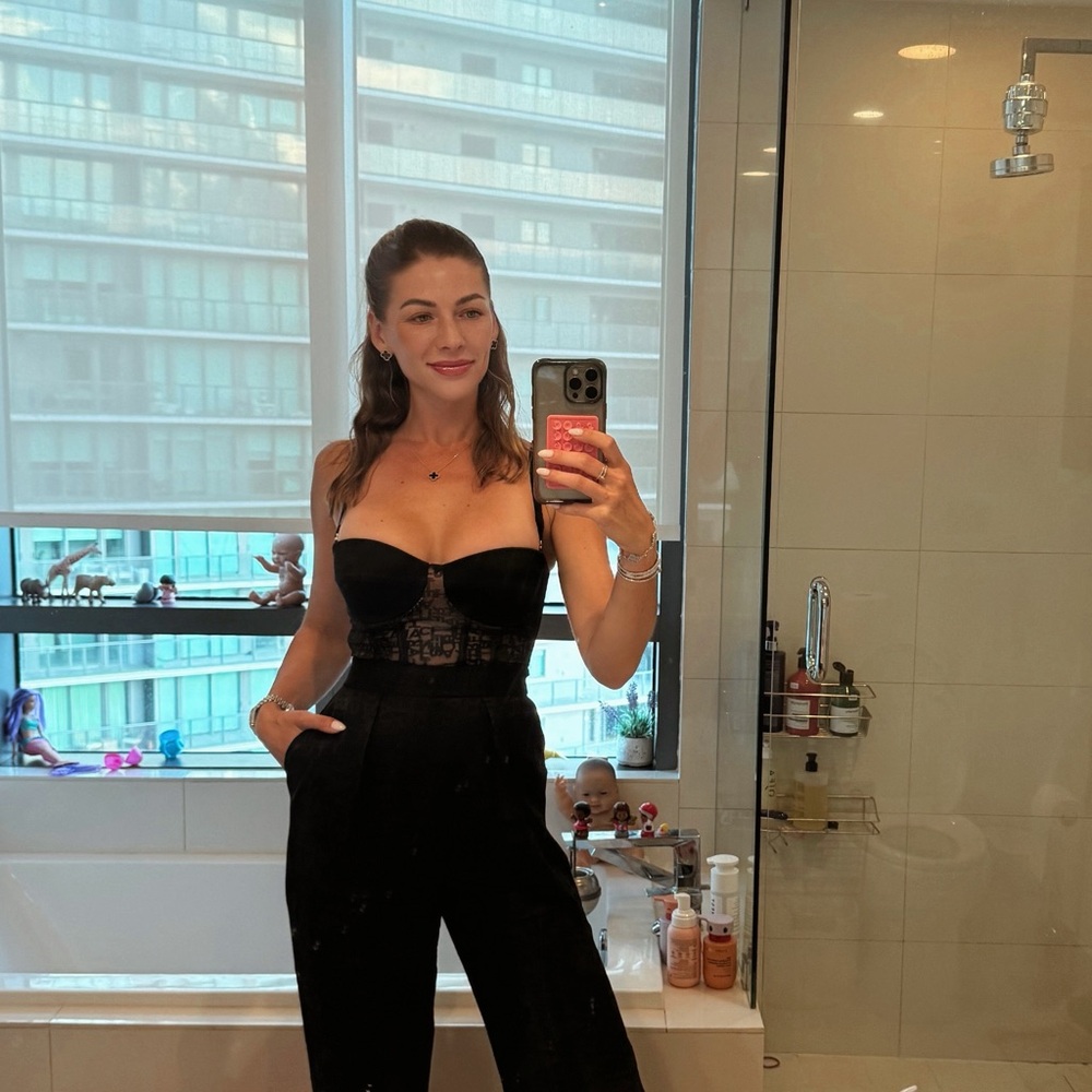 Chic Black Strapless Jumpsuit